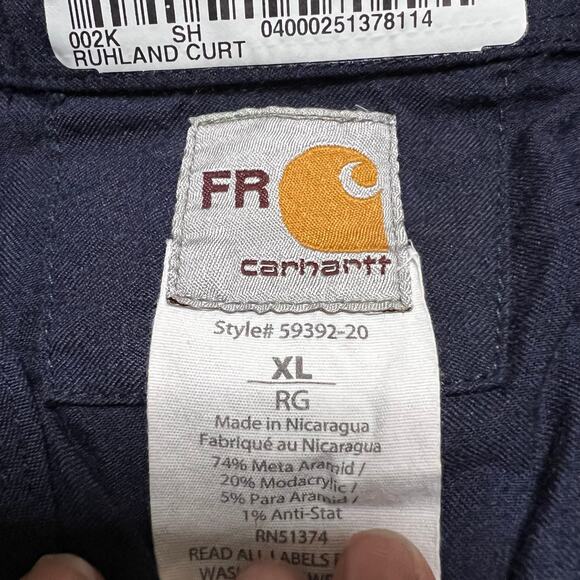 Carhartt CAT2 FR Flame Resistant Shirt Mens XL 59392 Hi Visibility Button - Picture 5 of 6